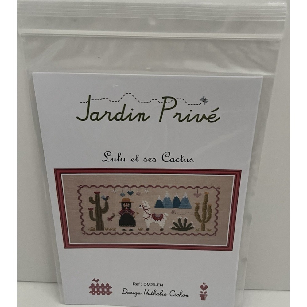 Jardin Prive Lulu et ses Cactus DM29-EN Design Nathalie Cichon Chart Pattern